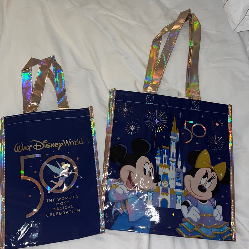 Walt Disney World's 50th Celebration Small Medium Duo Reuseable Tote NWT